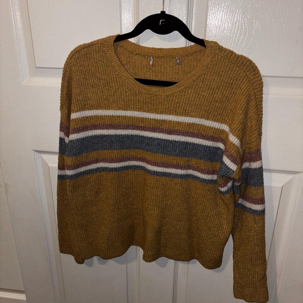 Striped Mustard Sweater